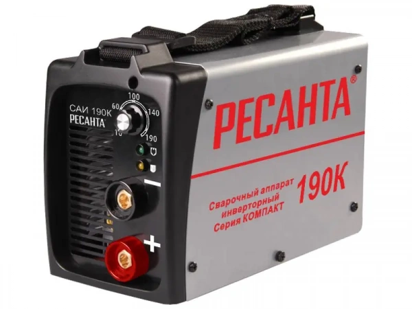 Сварочный аппарат инверторного типа 190А; САИ-190К; ПВ70 % (140-220В, 10-190А, 5,5 кВт, 6,4 кг,) РЕС
