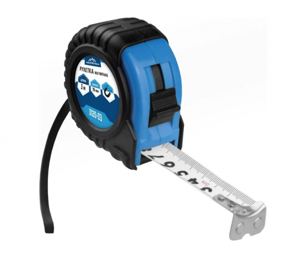 Рулетка  3 м х19мм магнитная Vertextools (3120-03)
