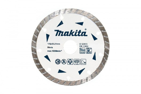 Диск алмазный 125х22 сплошной TURBO по бетону/мрамору Эконом D-52803 Makita