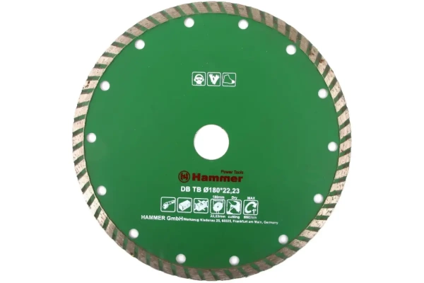 Диск алмазный 180х22 турбо универсальный DB TB 206-114 HAMMER Flex