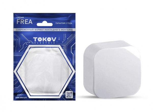 Выключатель ОУ  1- кл 10А 250В "Frea"  белый TKE-FR-V1-C01
