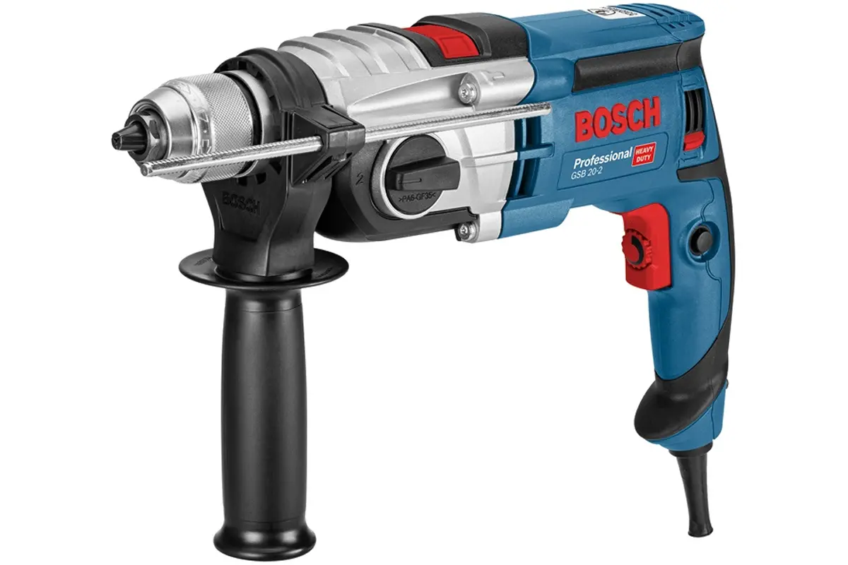 Дрель ударная BOSCH Blue GSB 20-2 БЗП Professional 850Вт 13мм 3000об/мин реверс 2 скор. 060117B400