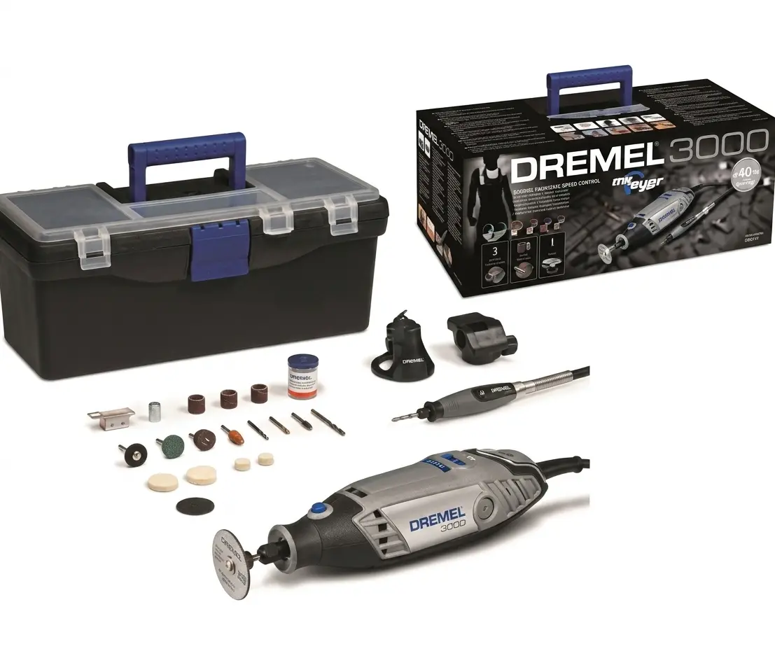 Электроинструмент Dremel 3000-3/55 многофункциональный, держатель,высокоскоростная насадка,