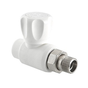 Кран шаровый d 20 х 1/2 НР PPRС прямой радиаторный (американка) VALFEX