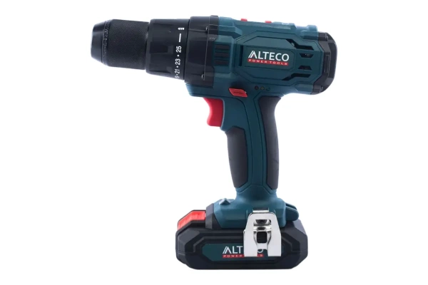 Дрель-шуруповерт аккумуляторная ALTECO CD 1813 Li X2 щеточная 13мм 18В-2,0Ач 0-400/0-1400об 45Нм (ар