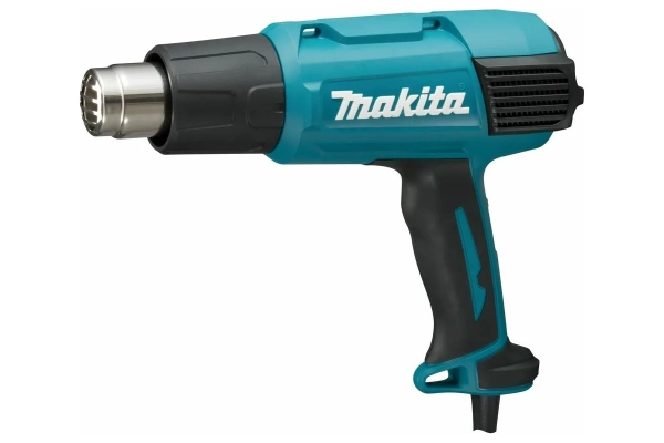 Фен промышленный Makita HG6031VK 1800Вт 50/600С 250/500л/мин 4 насадки  тепловая защита