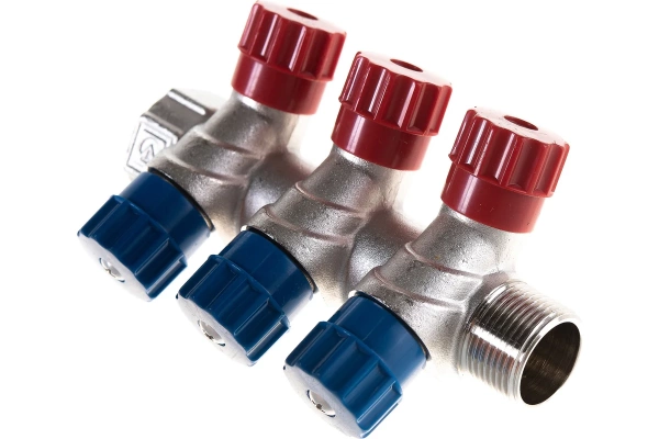 Коллектор с регул.вентилями 3 вых. НР 3/4″х1/2″ VTc.560.N.0503 Valtec